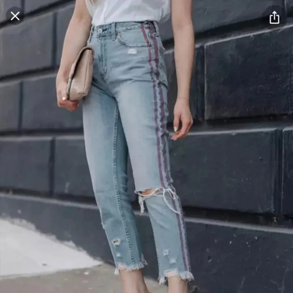 Abercrombie & Fitch Annie High Rise Girlfriend Jeans Light Wash Size 25